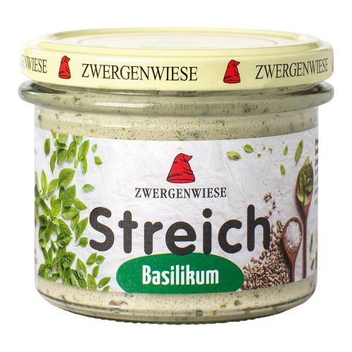 Organic basil spread 180g - value pack of 6 from Zwergenwiese