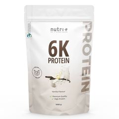 nutri+ 6K Eiweißpulver 1kg - Vanilla Protein Shake ohne Whey von Nutrition Plus