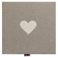 Sitzkissen Herz Farbe Rauchgrau 40x40cm von David Fussenegger