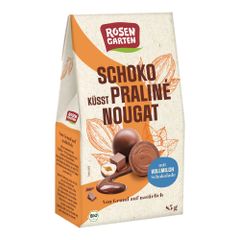 Bio Schoko küsst Praline Nougat 85g - 6er Vorteilspack von Rosengarten