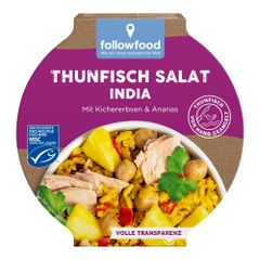 Bio Thunfisch-Salat Indian Curry 160g - 8er Vorteilspack von Followfood