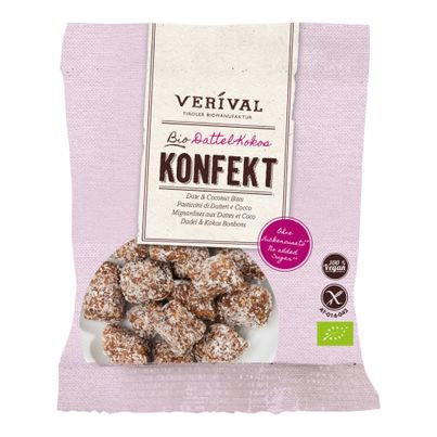 Bio Konfekt Dattel Kokos 40g - 12er Vorteilspack von Verival