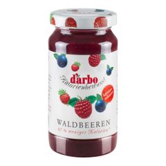 Darbo calorie reduced forest berries preserve 220 g.