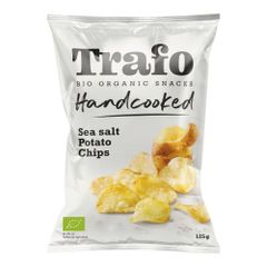 Bio Handcooked Meersalz Chips 125g - 10er Vorteilspack von Trafo