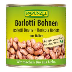 Bio Borlotti Bohnen in der Dose 400g - 6er Vorteilspack von Rapunzel Naturkost