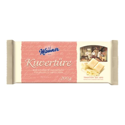 Manner Kuvertüre Weisse Schokolade - 200g