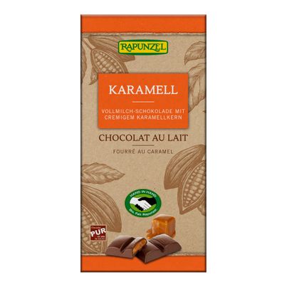 Bio Schoko mit Karamellfüllung  100g - 12er Vorteilspack von Rapunzel Naturkost