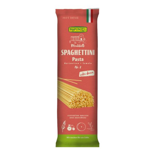 Bio Spaghettini Semola no.3 dünn 500g - 12er Vorteilspack von Rapunzel Naturkost