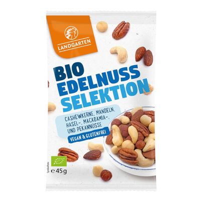 Bio Edelnuss Selektion 45g - 10er Vorteilspack von Landgarten