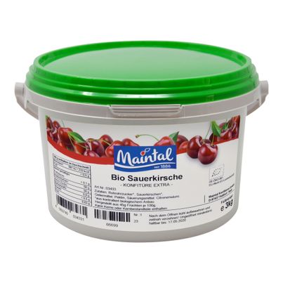 Bio Sauerkirsche Konfitüre extra 3000g von Maintal
