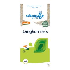 Bio Langkornreis weiß 1000g - 6er Vorteilspack von Spielberger Mühle