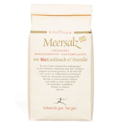Meersalz mit Bio Knoblauch und Petersilie Nachfüllpackung 1000g von Khoysan