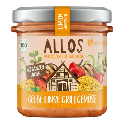 Bio Gelbe Linsen Grillgemüse 140g - 6er Vorteilspack von Allos