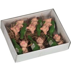 Glücksbringer Schwein 3cm 6Stück von Decor Service
