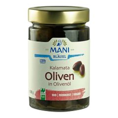MANI Bio Kalamata Oliven in Olivenöl 280g von MANI Bläuel