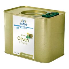 MANI Bio Grüne Oliven in Olivenöl 4,7kg von MANI Bläuel