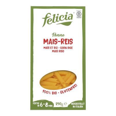 Bio Mais-Reis Penne 250g - 10er Vorteilspack von Felicia Bio