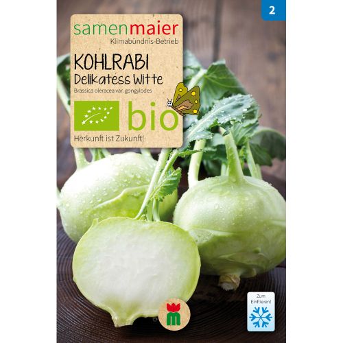 Bio Kohlrabi Delikatess Witte - Saatgut für zirka 50 Pflanzen