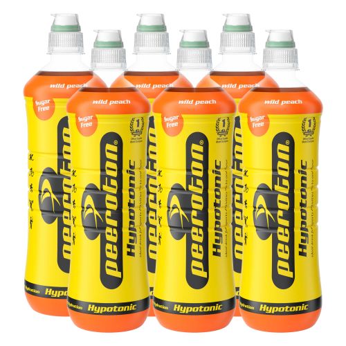 Peeroton Hypotonic - Sport Elektrolyt Ready to drink Getränk Wild Peach - Zuckerfrei 750ml - 6er Vorteilspack