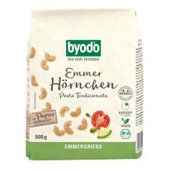 Bio Emmer Hörnchen semola 500g - 12er Vorteilspack von Byodo