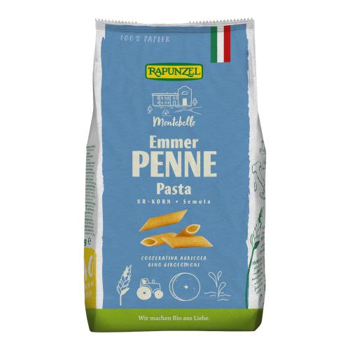 Bio Emmer Penne Semola 500g - 12er Vorteilspack von Rapunzel Naturkost