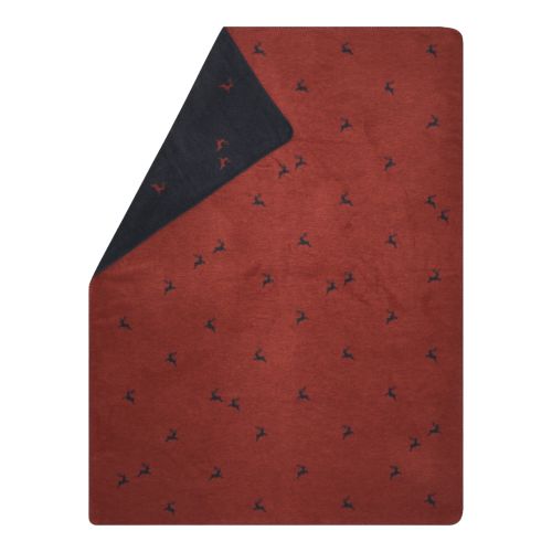 Kuscheldecke Hirsch allover Farbe Rot 200x150cm von David Fussenegger