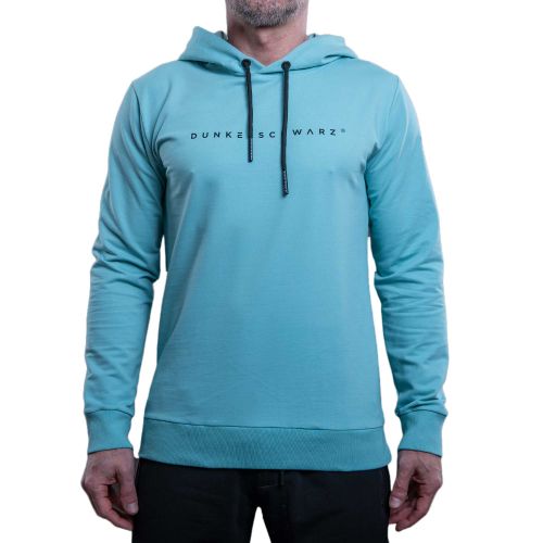 Dunkelschwarz Hoodie DS-3 LOGO22 aqua