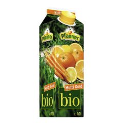 Bio MultiGold Mehrfruchtgetränk 1000ml - 8er Vorteilspack von Pfanner