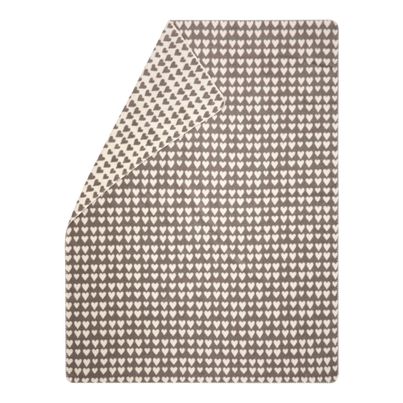Fluffy Soft Blanket Hearts Color Smoke 200x150cm by David Fussenegger