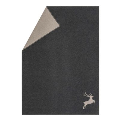 Light Cozy Blanket Stag Color Charcoal 140x200cm by David Fussenegger