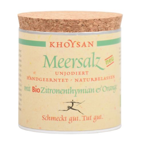 Bio Meersalz mit Zitronenthymian und Orange Würzdose 200g von Khoysan