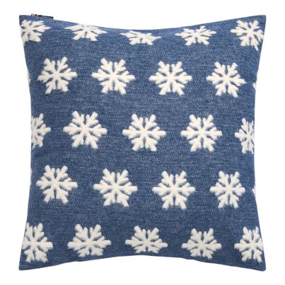 Cushion Cover Snowflake Color Jeans-Blue 50x50cm by David Fussenegger