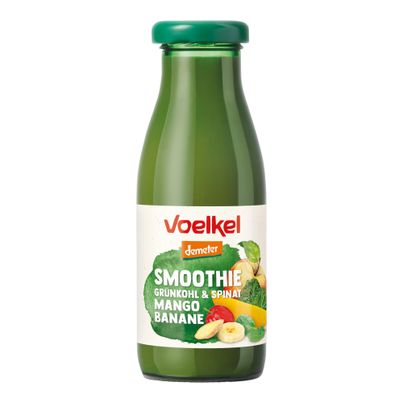 Bio Smoothie Mango-Grünkohl-Spinat 250ml - 6er Vorteilspack von Voelkel