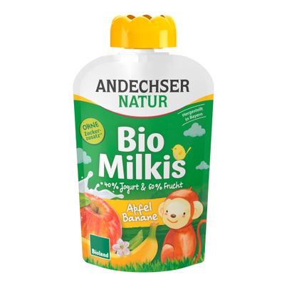 Bio Milkis Apfel Banane 100g - 6er Vorteilspack von Andechser