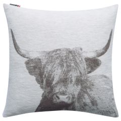 Kissenhülle Hochlandrind 50 x 50 cm - Rohweiß - GRS zertifiziert