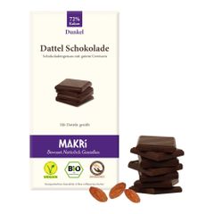 Bio Dattel Schokolade Dunkel 85g - 10er Vorteilspack von Makri