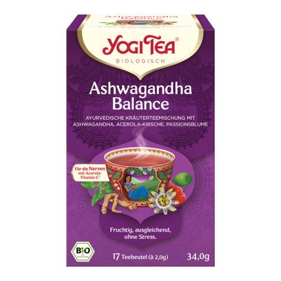 Bio Ashwagandha Balance á 2g - 6er Vorteilspack von Yogi Tea