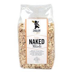 Bio Naked Müsli 500g - beste Bio-Qualität - garantiert vegan - neutral gehalten - ohne Rosinen und Honig von ZAGLER MUESLIBAER