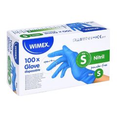 Handschuhe Nitrile S blau 100Stück von Wimex