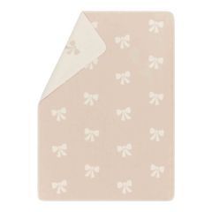 Babydecke Schleifchen 75 x 100 cm - Natur - GOTS zertifiziert - von David Fussenegger