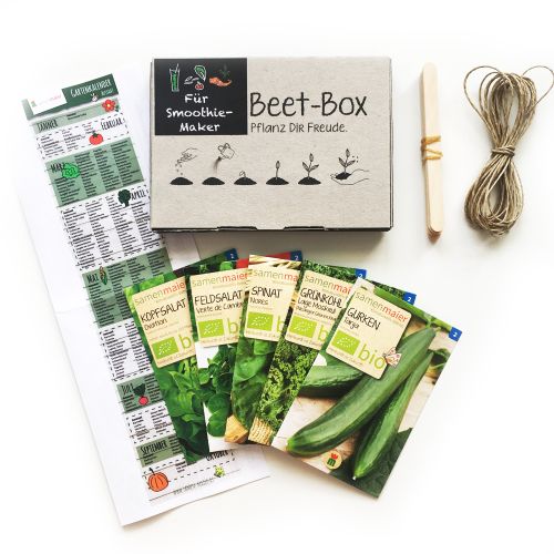 Bio Beet Box - Für Smoothie Maker - Saatgut Set inklusive Pflanzkalender und Zubehör