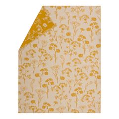 Baumwolldecke Floral Farbe Senf 150x200cm von David Fussenegger
