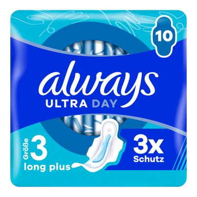 Ultra Binde Long Pl.mit Flügel 10ct von Always
