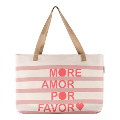 Shopper Tasche More Amor Farbe Altrosa 65x40cm von David Fussenegger