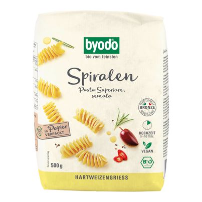 Bio Spiralen semola 1419010000000100g - 12er Vorteilspack von Byodo
