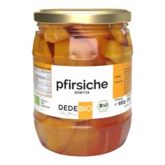 Bio Pfirsiche Schnitten 685g - 6er Vorteilspack von Dedebio Food