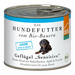 Bio Hund Junior Geflügel Sensitiv 200g - 12er Vorteilspack von Defu