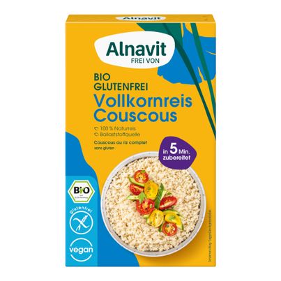 Bio Vollkorn Reis Couscous 300g - 6er Vorteilspack von Alnavit