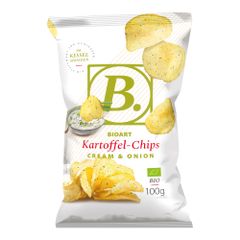 Bio Kesselchchips Cream & Onion 100g - 12er Vorteilspack von Bioart