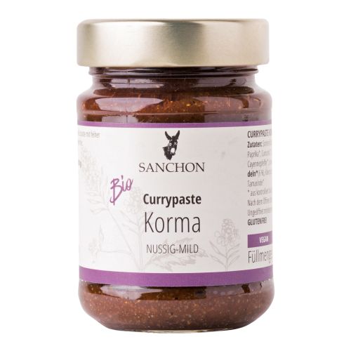 Organic Korma curry paste 190g - value pack of 6 from Sanchon